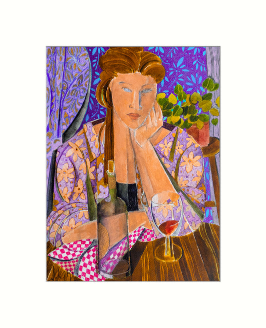 "Mujer con copa de Jerez"